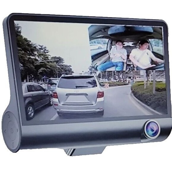 Video CarDVR Full HD 1296P Video DashCam Recorder Front Rear Inside Coverage NIB - Picture 1 of 10